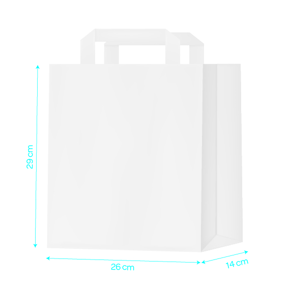 WHITE TAPE CARRIER 26x14x29cm X 250